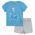 Elsa Blue Cotton Shorts Set